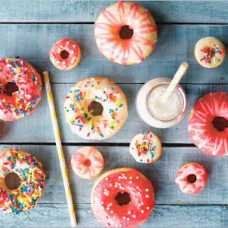 Baked Vanilla Cake Donuts